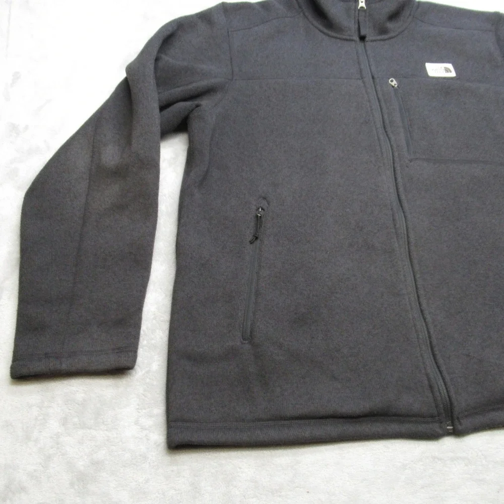 The North Face Jacket Mens XL Gray Pockets Gordon Lyons‎ Full Zip Knit Fleece